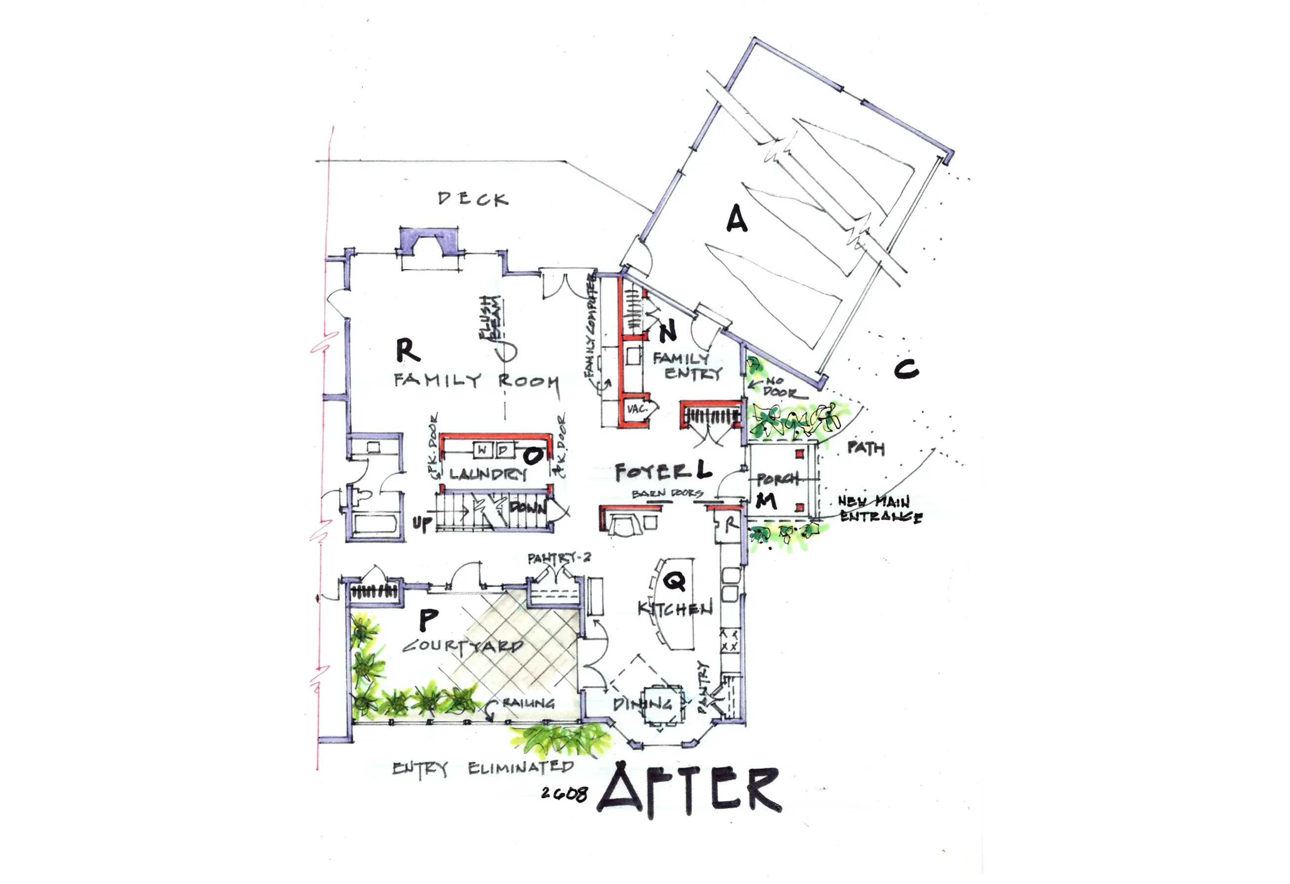 House floor plan with labeled rooms.
