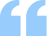 Blue quotation marks on a black background.